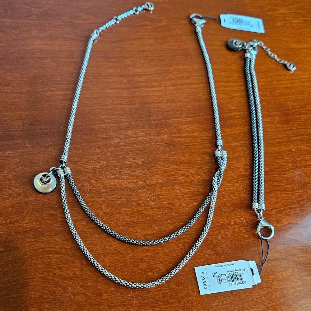 Emporio Armani SS necklace and bracelet